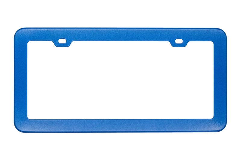 Creathome 2PCs Stainless Steel License Plate Frames with Shining Blue Color - Image 2